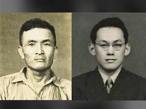 人力车夫高长古（左）生前与已故建国总理李光耀在日军占领新加坡时，有过一段险过剃头的生死逃亡经历。（视频截图）