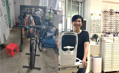 在家经营居家生意的业者，从维修脚踏车到配眼镜都有。（红蚂蚁制图）