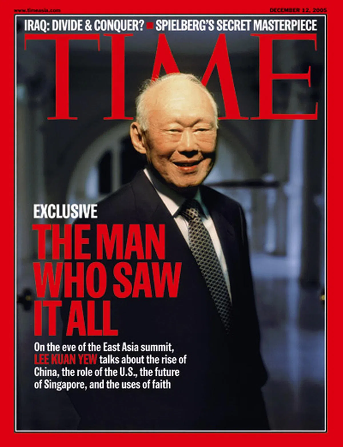  2005年12月12日《时代》周刊上的封面人物是已故建国总理李光耀。（时代周刊） 