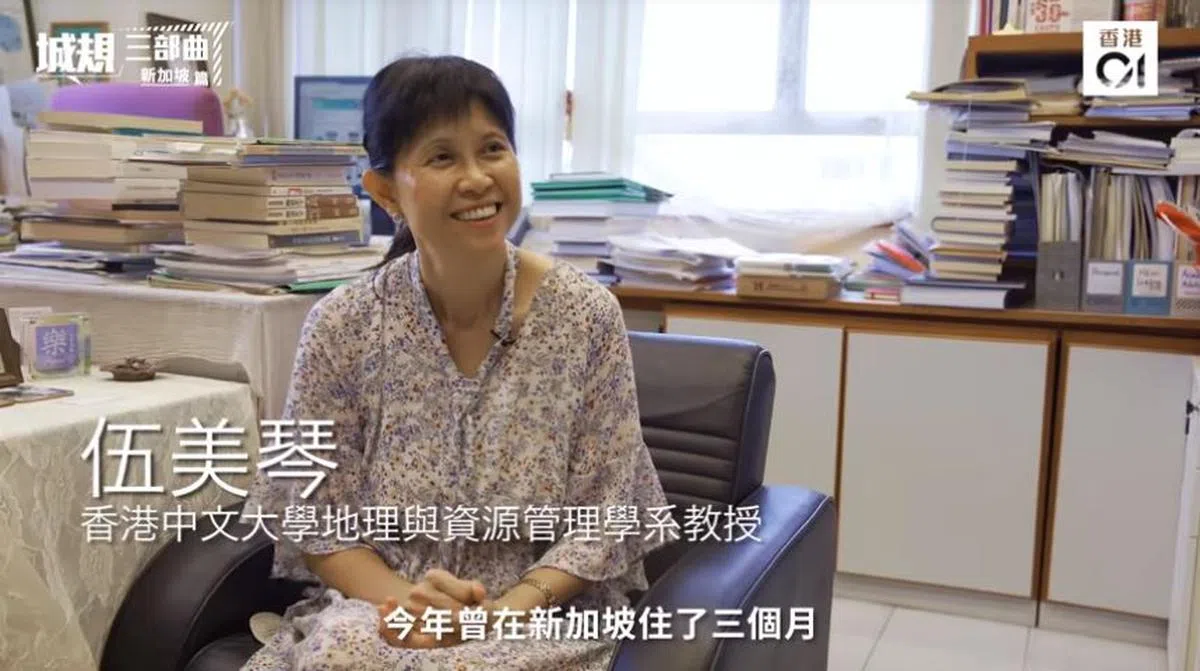  香港中文大学地理与资源管理学系教授伍美琴。（视频截图） 