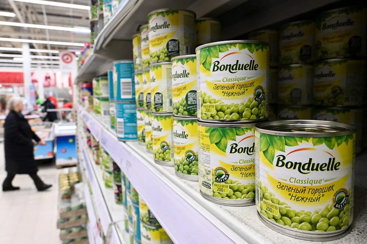 Bonduelle否认向俄军提供罐头食品的说法。（法新社）