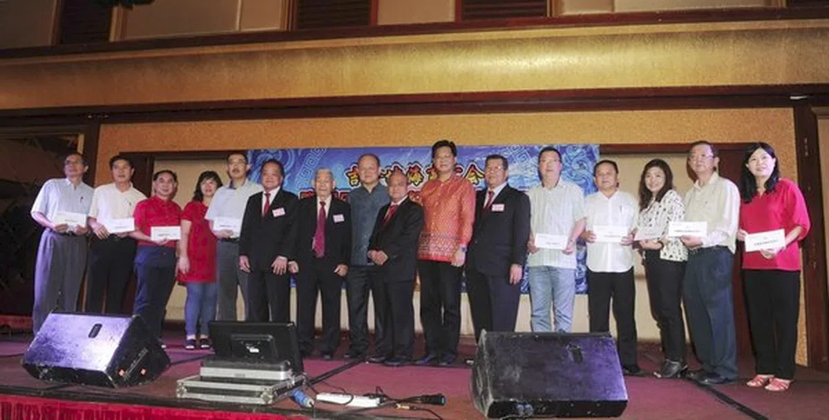  吉隆坡海商公会会长卓舜泉出席该会庆祝55周年纪念会庆午宴。（南洋商报） 