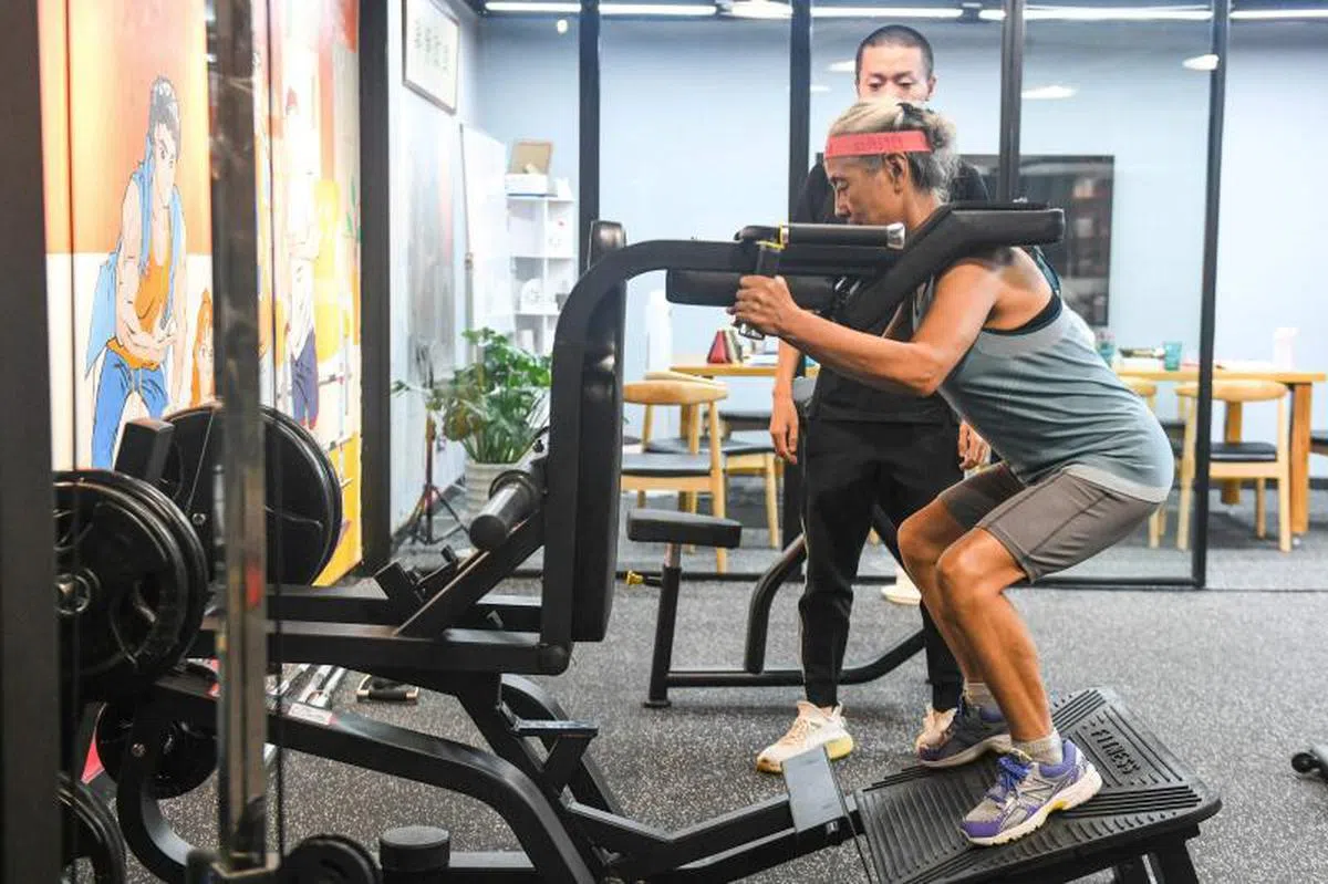  锻炼图。（法新社） 