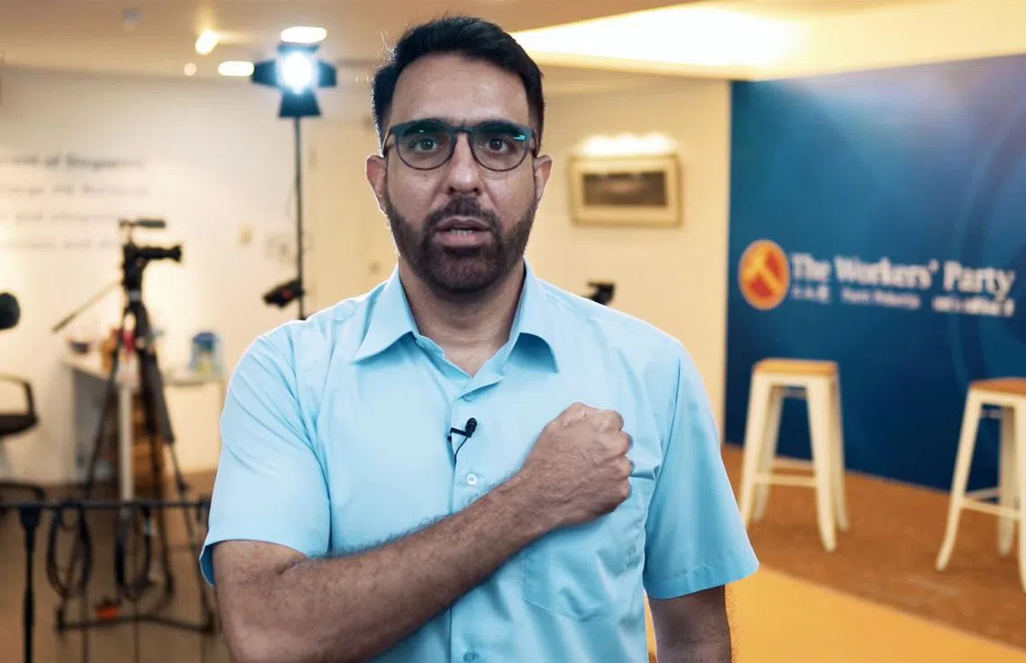 毕丹星宣读誓约。（工人党面簿视频截图）