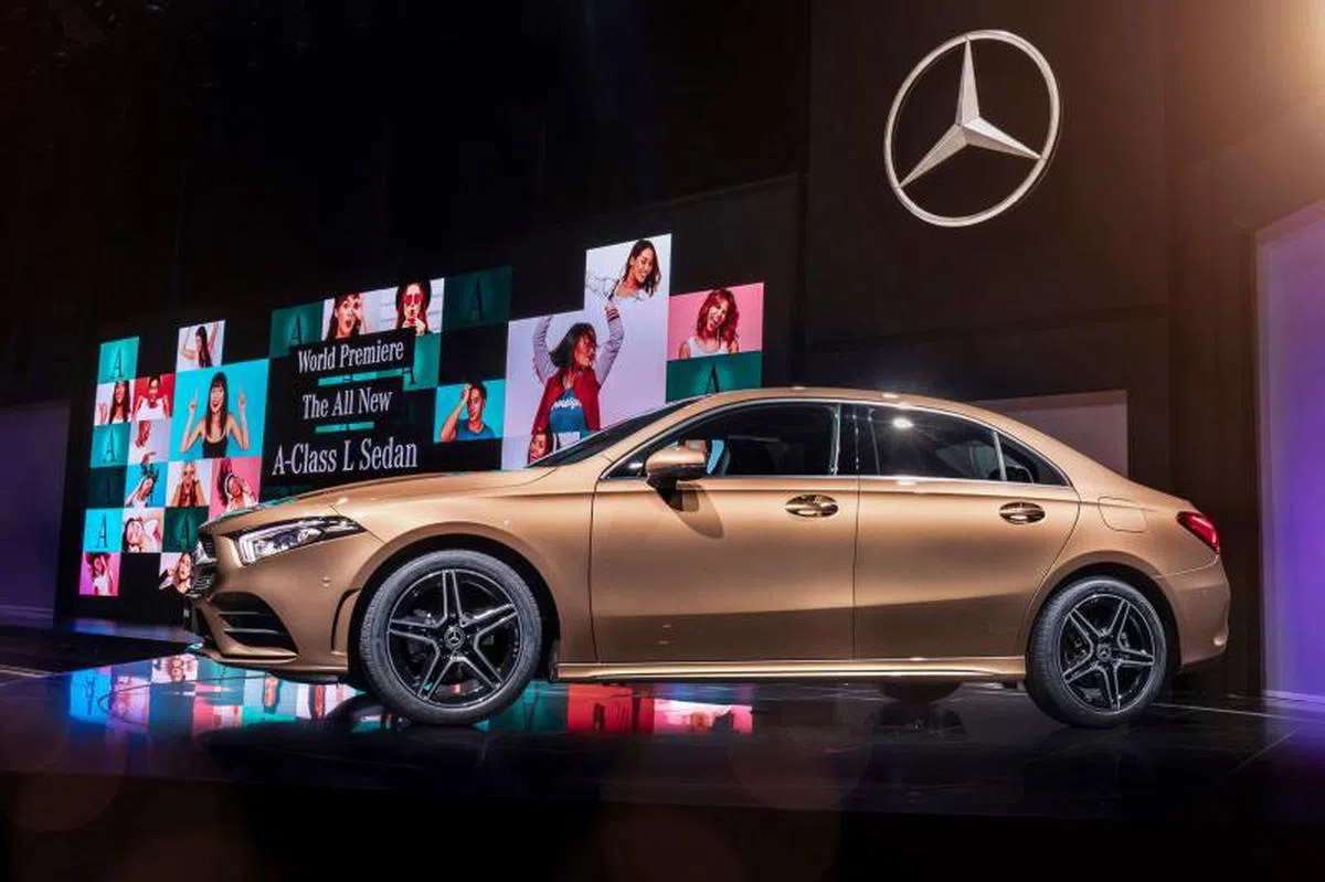 玫瑰金首见于2018年推出的马赛地—宾士A级L轿车（A-Class L sedan）。（互联网）