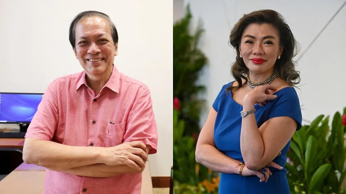 前国会议员张有福（左）与义正律师事务所联合管理合伙人张祉盈。（红蚂蚁制图）