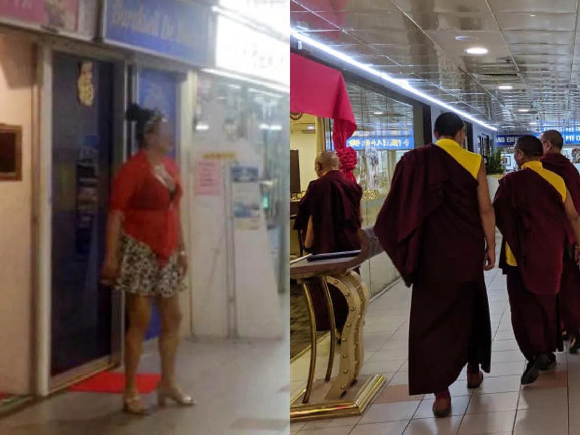 艳女和和尚放在一起很有“六根不清净”的违和感。（互联网） 