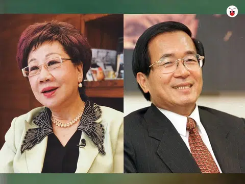 左起：吕秀莲和陈水扁。（张丽苹制图）