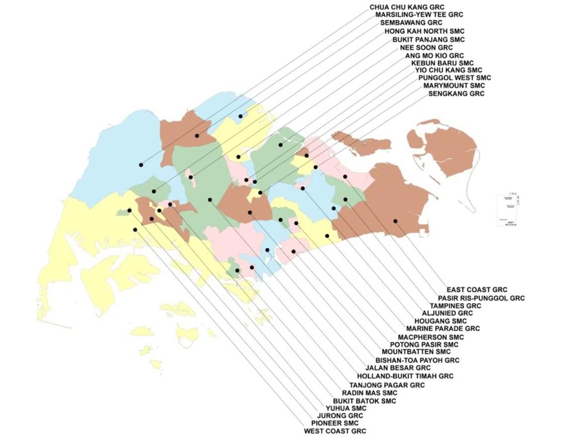 新加坡各个选区究竟要如何划分，才能做到公平透明？（选举局网站截图）