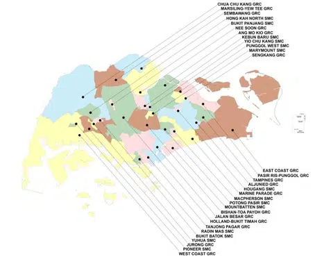 新加坡各个选区究竟要如何划分，才能做到公平透明？（选举局网站截图）