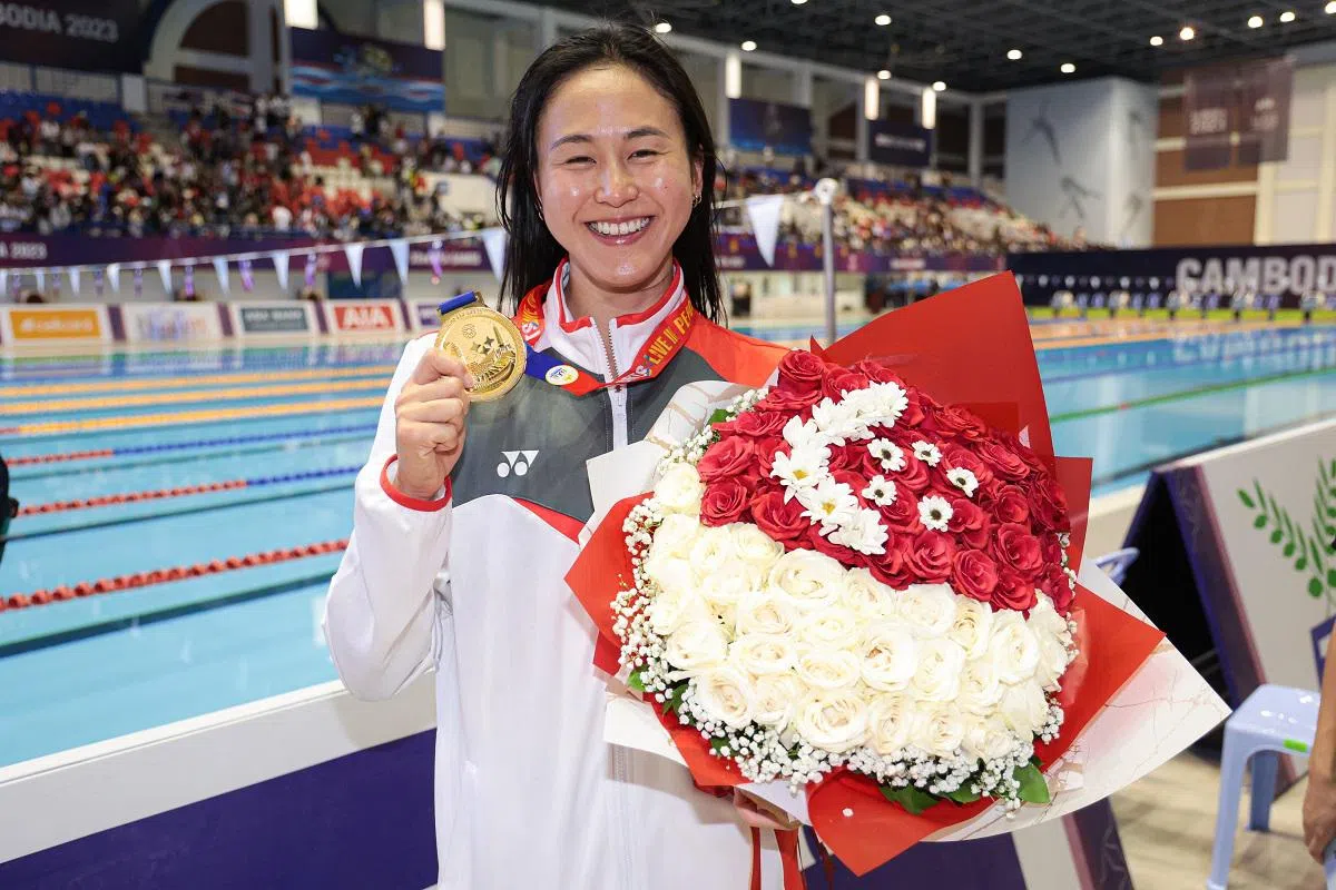 柯婷文在2024年5月的柬埔寨东运会的出色表现，让她当选了赛会最佳运动员。（联合早报）