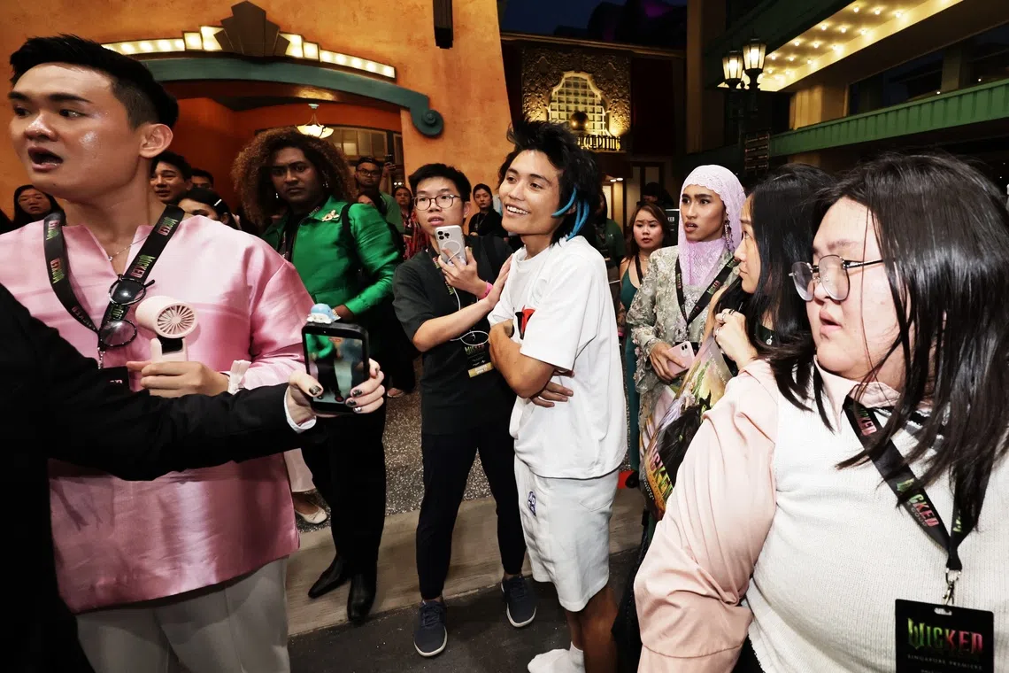 26岁的约翰逊（中间白衣男）11月11日入境新加坡，13日出席《魔法坏女巫：第二部》在新加坡的首映礼，在活动上趁保安不注意时越过护栏，冲向美国女星亚莉安娜格兰德。