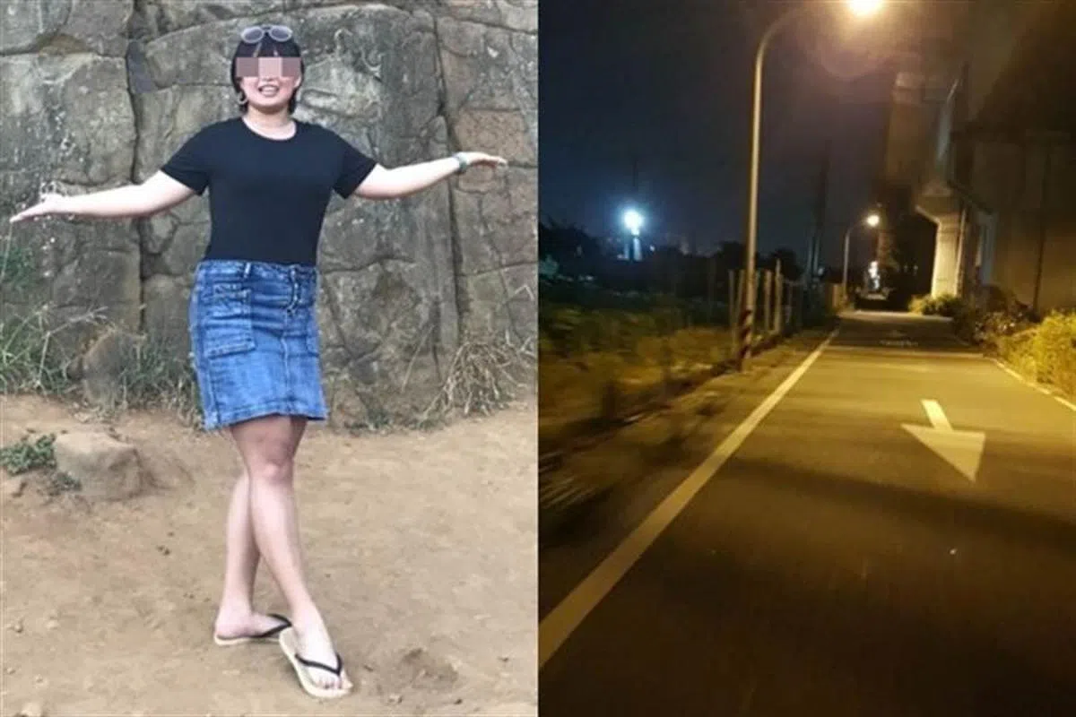  被害女学生与案发地点。 (互联网) 