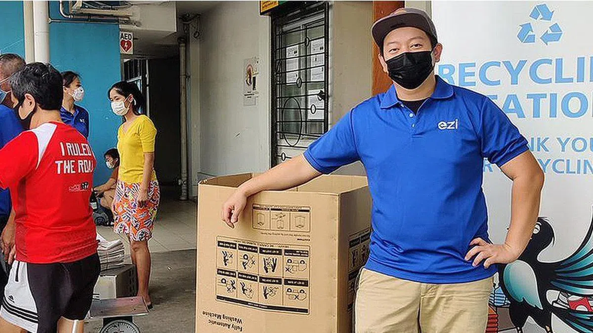  科技让回收旧物更容易便捷。（胜科环卫） 