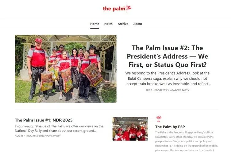 前进党电子党报《棕榈》。