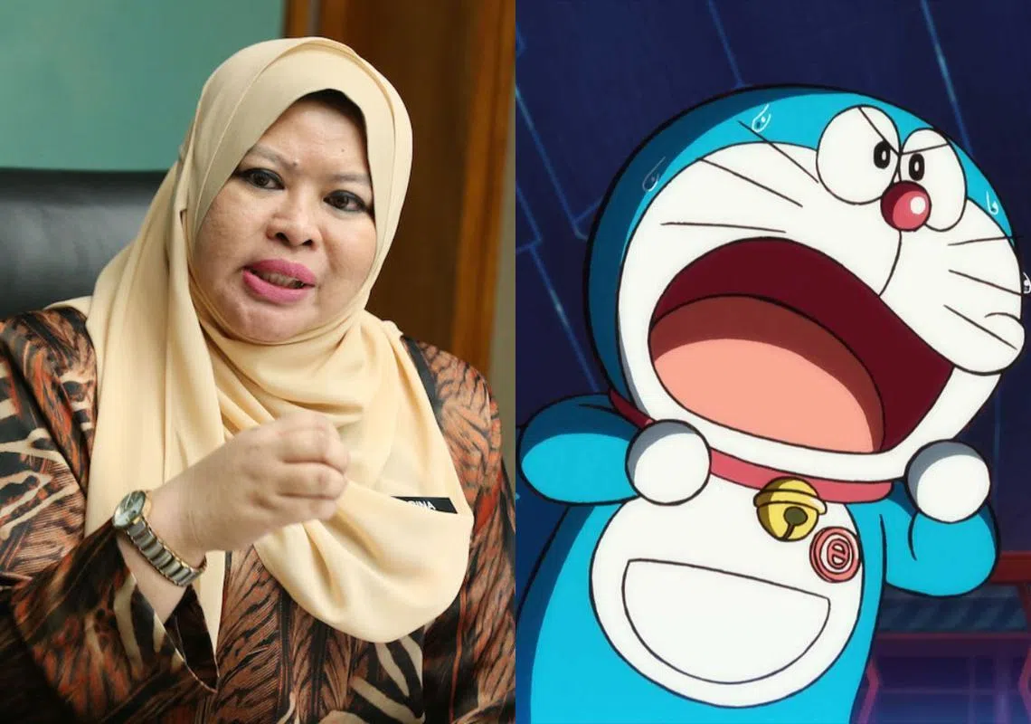 马国妇女部推出一系列被批深化女性刻板印象和物化女性的争议性指南。图左为妇女部长丽娜哈仑。（李国豪制图）