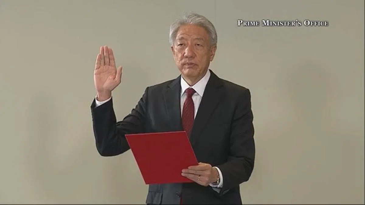  国务资政兼国家安全统筹部长张志贤。（视频截图） 