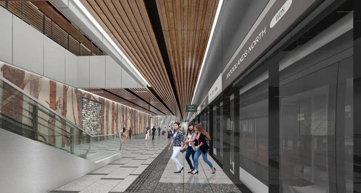  兀兰北站月台构想图。（陆交局） 