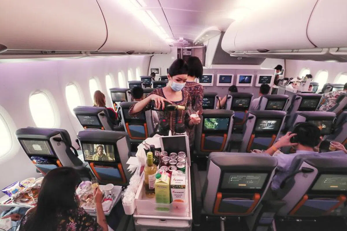  飞机上感染冠病的几率微乎其微。（海峡时报） 