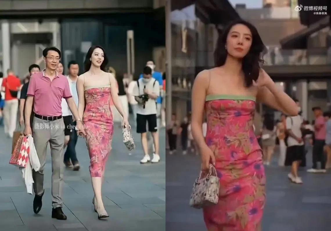 上周一段中石油高管胡继勇在街上和小三董思槿牵手的街拍视频火遍中国社媒。（红蚂蚁制图）