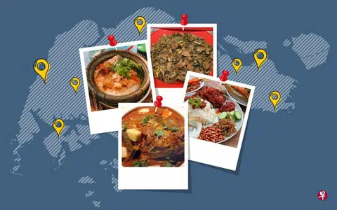 米其林公布2018年新加坡“必比登推介”（Bib Gourmand）名单，入选今年名单的50家本地餐馆及小贩摊位，多数是街头美食。（联合早报制图）