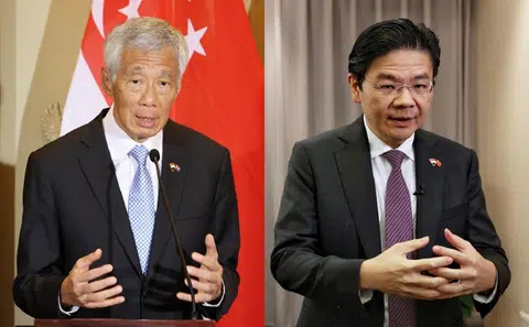 李显龙总理和黄循财副总理分别到非洲与中国进行官事访问。（红蚂蚁制图）