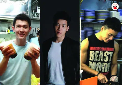 本地小贩市场注入新血液，这些帅哥都是年轻有为的小贩，其中一位网称神似宋仲基。（陈姿潓制图）