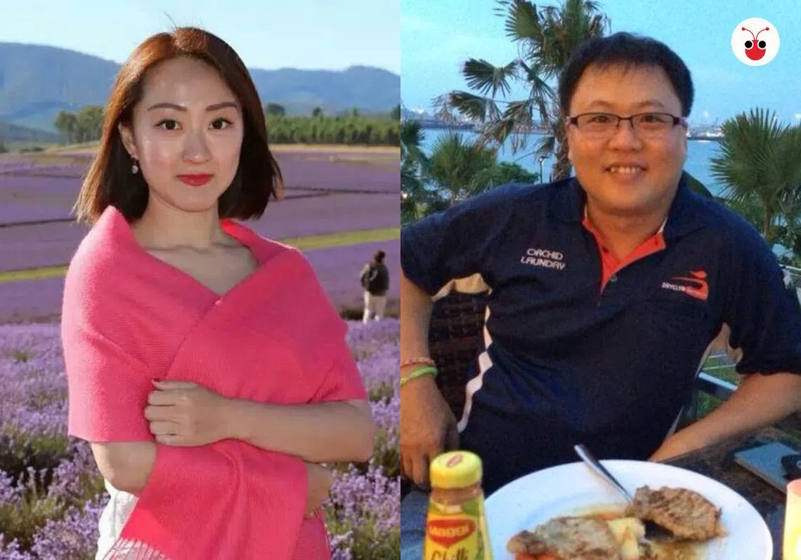 邱贵福（右）谋杀婚外情对象崔雅洁（左）罪名成立，判处终生监禁。（李国豪制图）