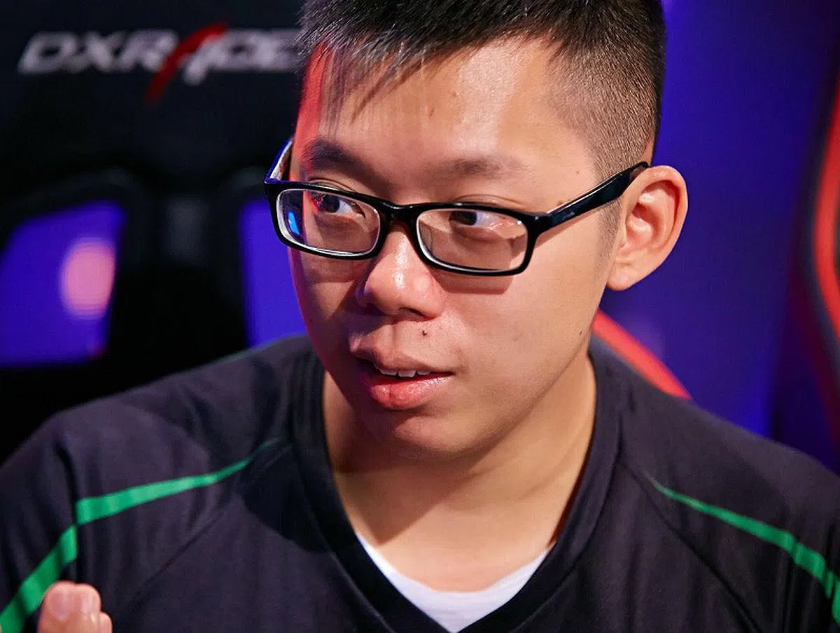  陈文扬比赛时一脸轻松应战。（陈文扬提供） 