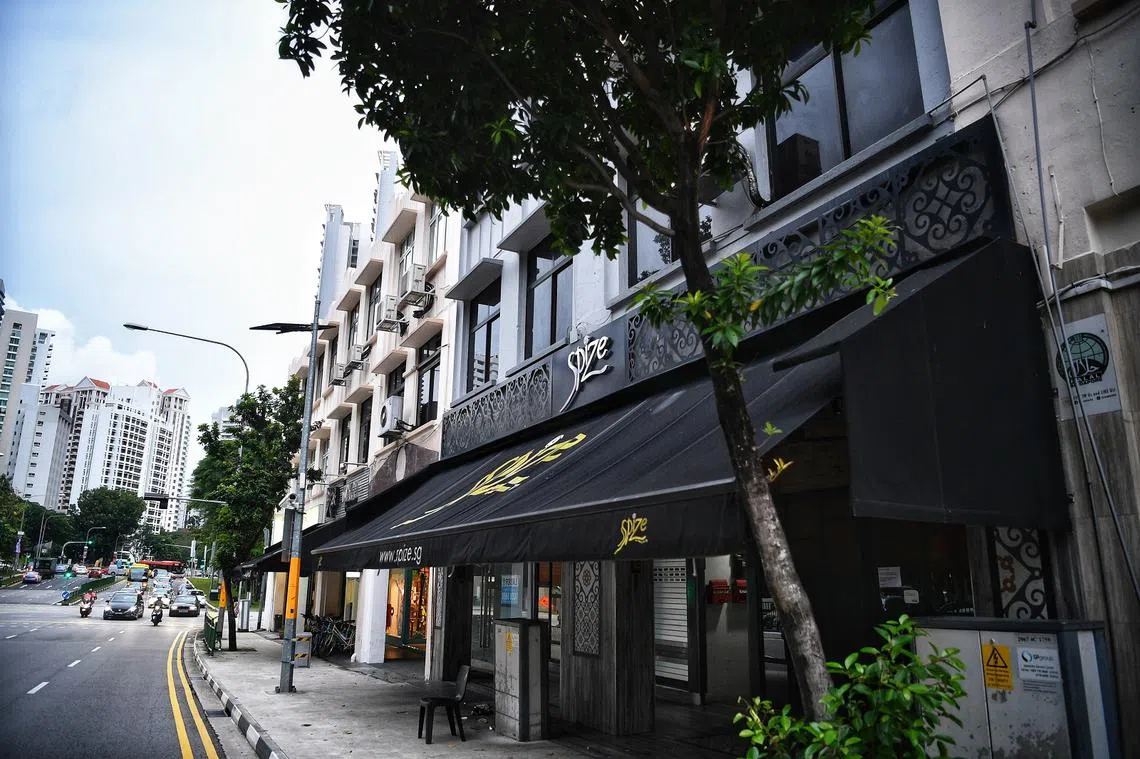 位于峇峇利路的Spize餐馆外观。（海峡时报）
