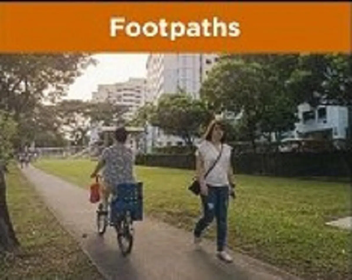  陆交局图表内的步行道。（陆交局） 