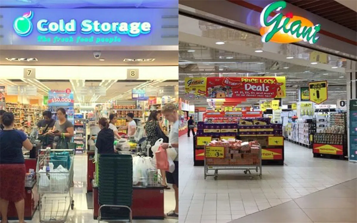  牛奶集团旗下的超市Cold Storage与巨人霸级市场。（红蚂蚁制图） 