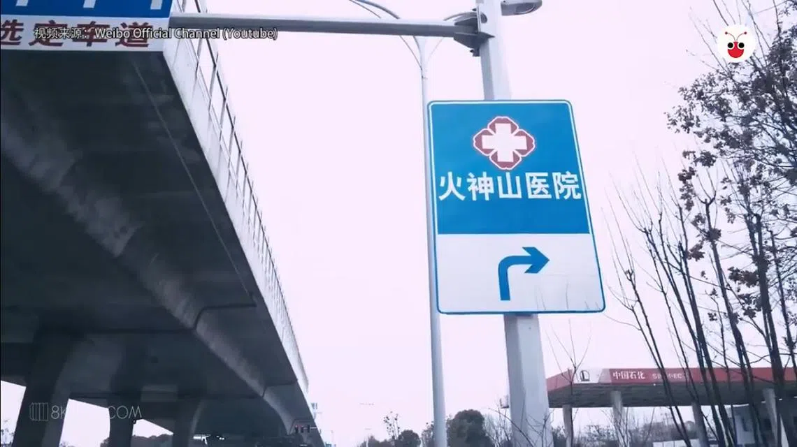 火神山医院竣工。（视频截图）