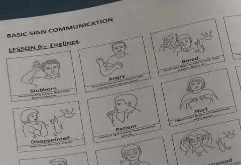 手语的“表情”也可以很丰富。（亚洲新闻台）