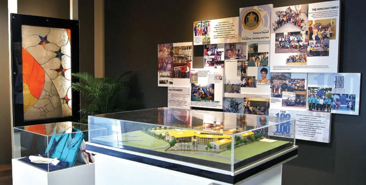  原丰嘉中学设于图书馆内的历史文化角落。（国家文物局） 