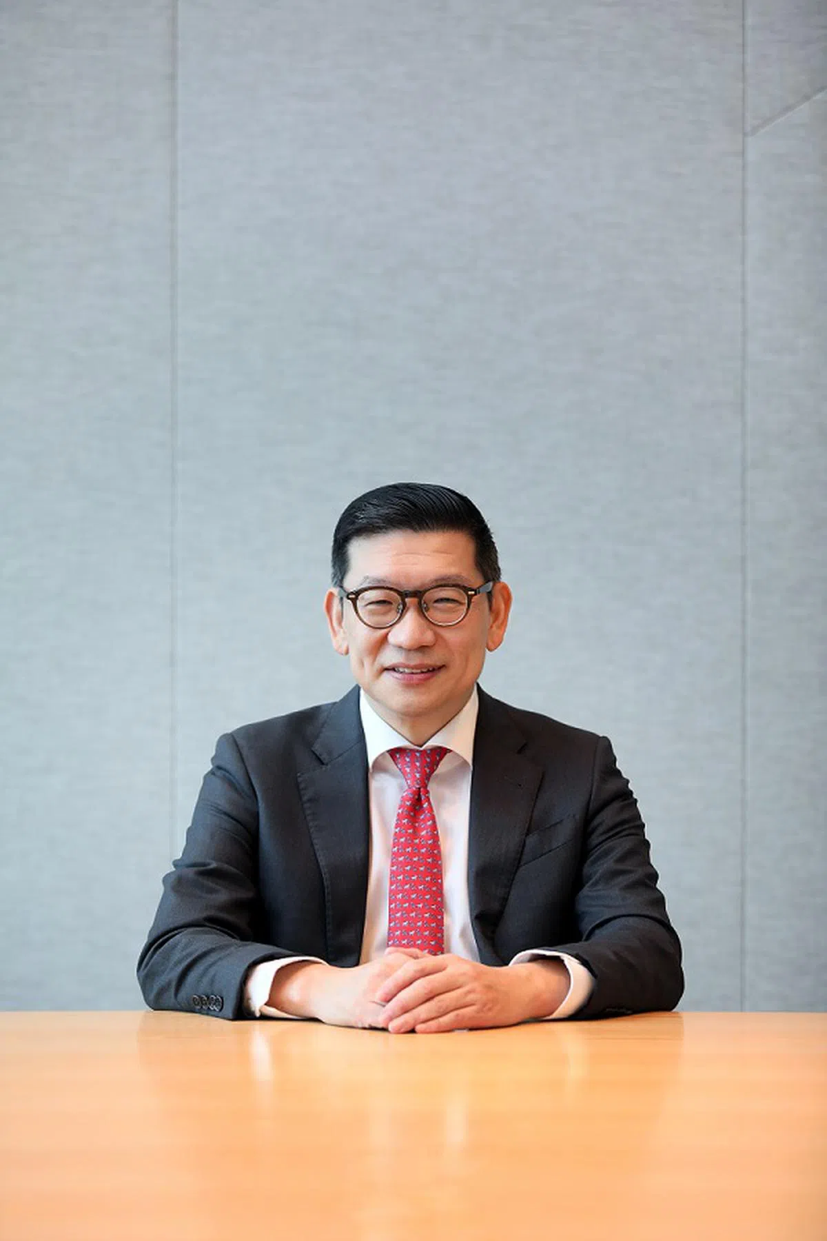 GIC首席执行官林昭杰接受《彭博社》访问。（联合早报）