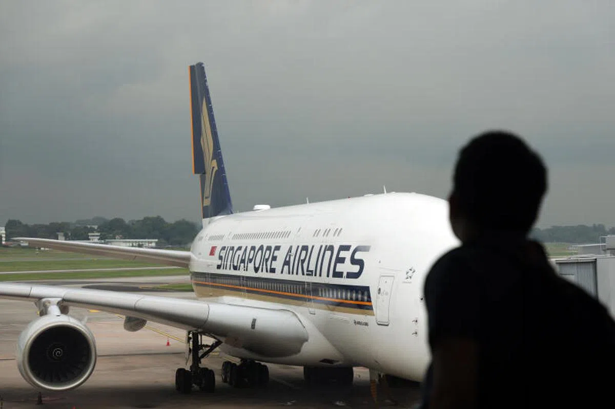新加坡航空公司飞机。（联合晚报）