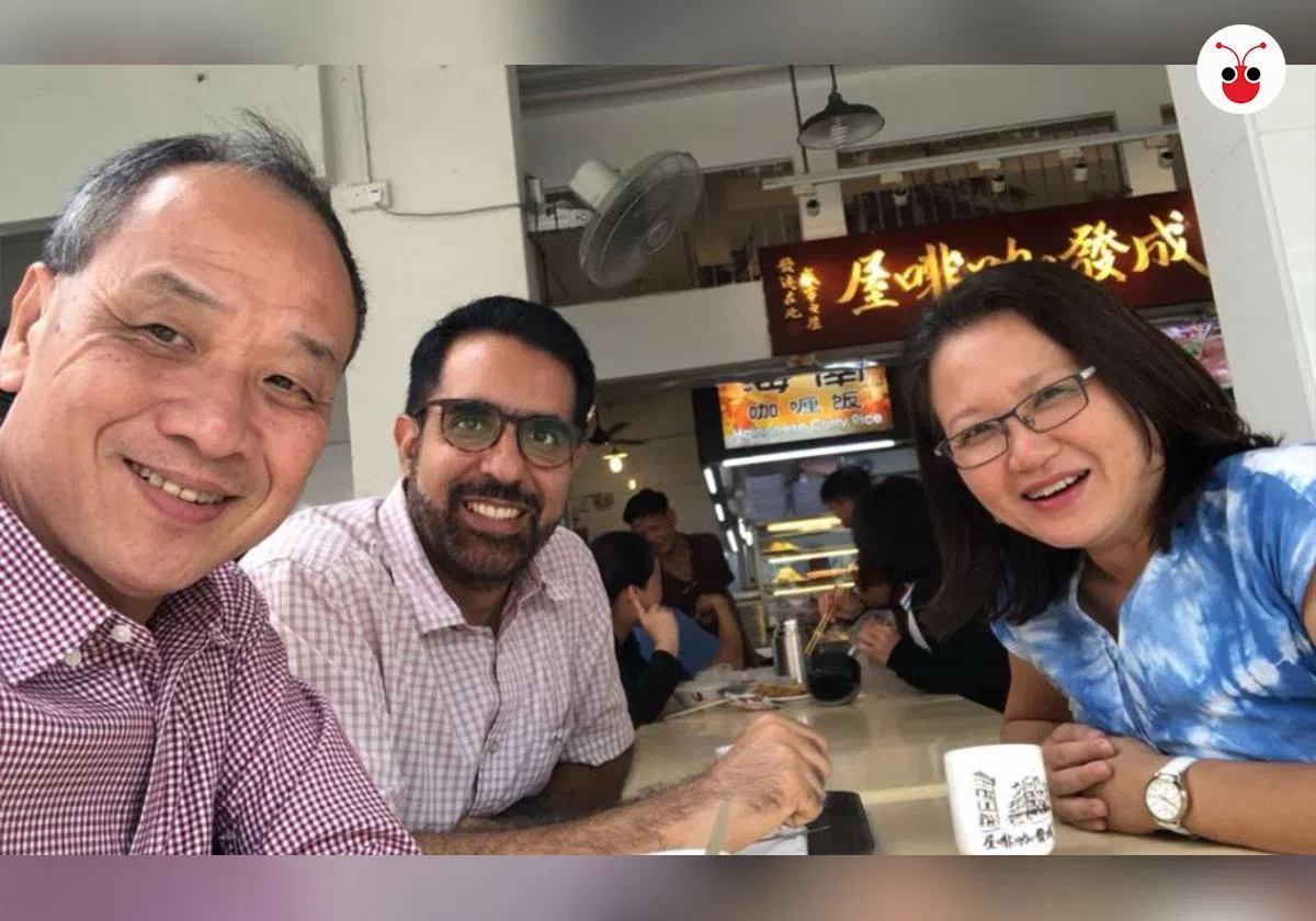  卷入市镇会官司的工人党巨头（左起）：刘程强、毕丹星、林瑞莲。（In Good Faith） 