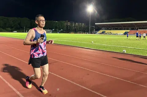 赵健强相信，拥有健康的体魄，才能够完成他想要做的事情。（红蚂蚁摄影）