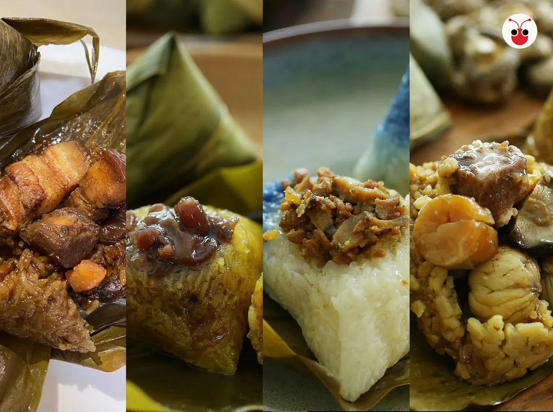 本地粽子种类繁多。（陈姿潓制图）