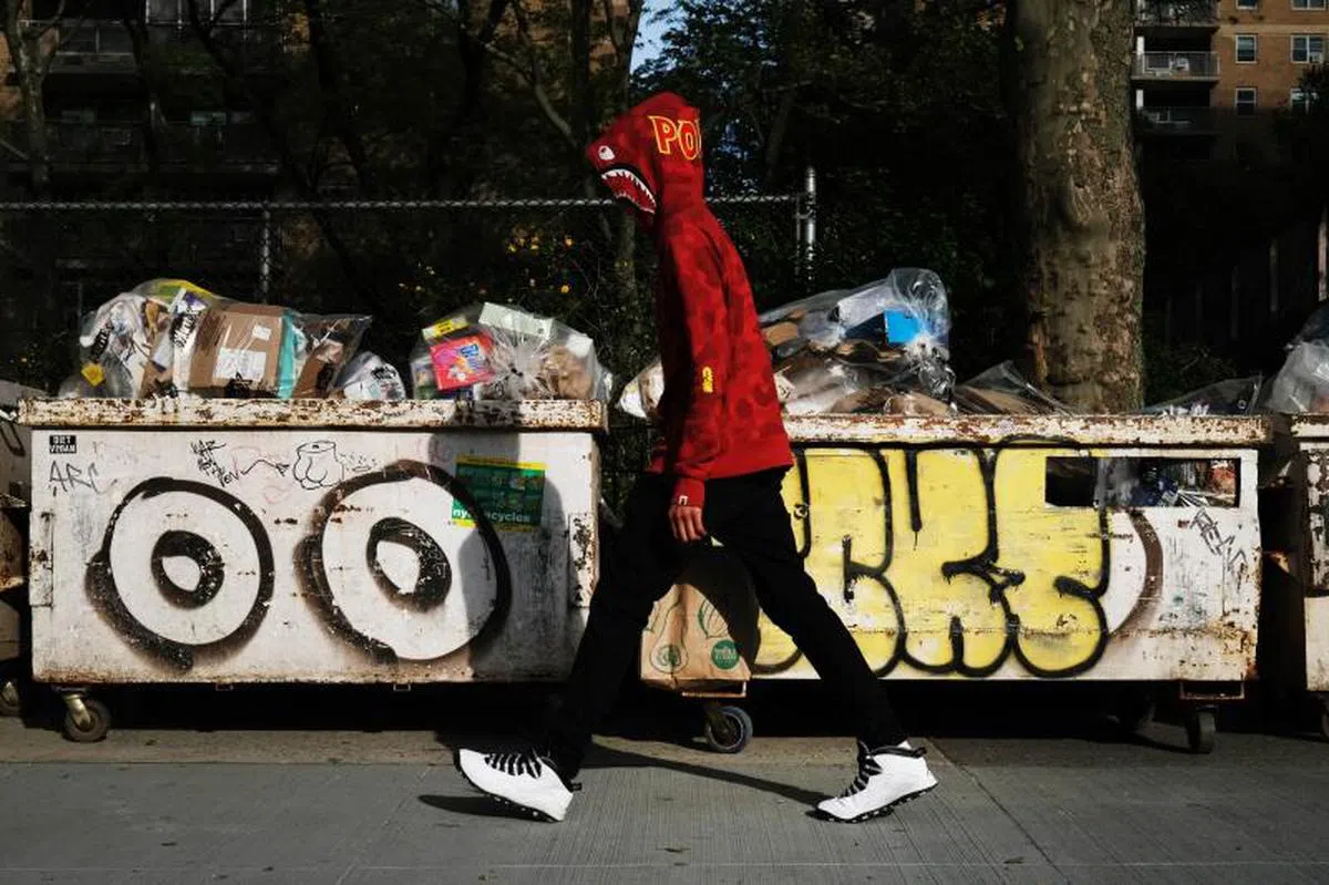  疫情期间的曼哈顿街道。（法新社） 