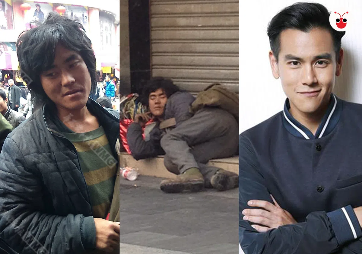  与彭于晏撞脸的成都乞丐哥。（互联网） 