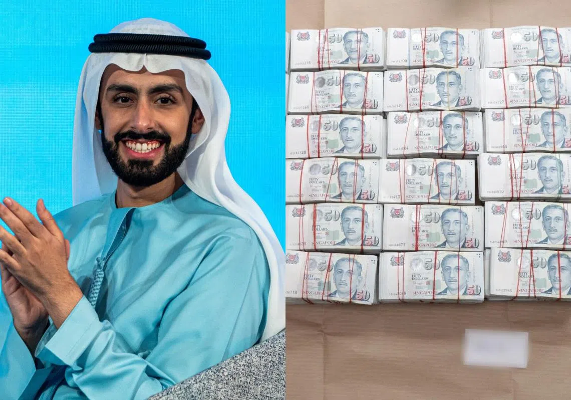 新加坡去年爆出史上金额最高的洗钱案；香港最近则有一名自称准备投资5亿美元的“迪拜王子”（左）因身份成疑引发争议。（红蚂蚁制图）