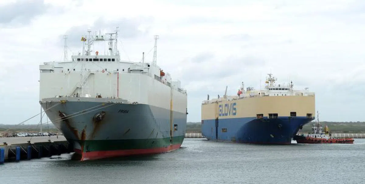  斯里兰卡汉班托塔深水港。（法新社） 