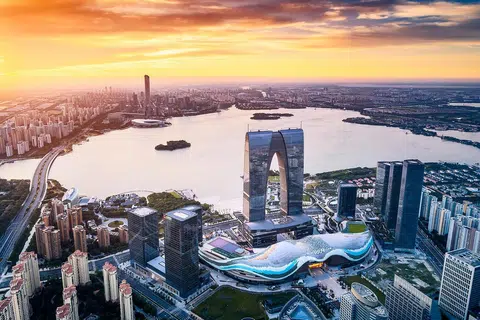 苏州工业园区现代化都市形象生动。（苏州工业园区提供）