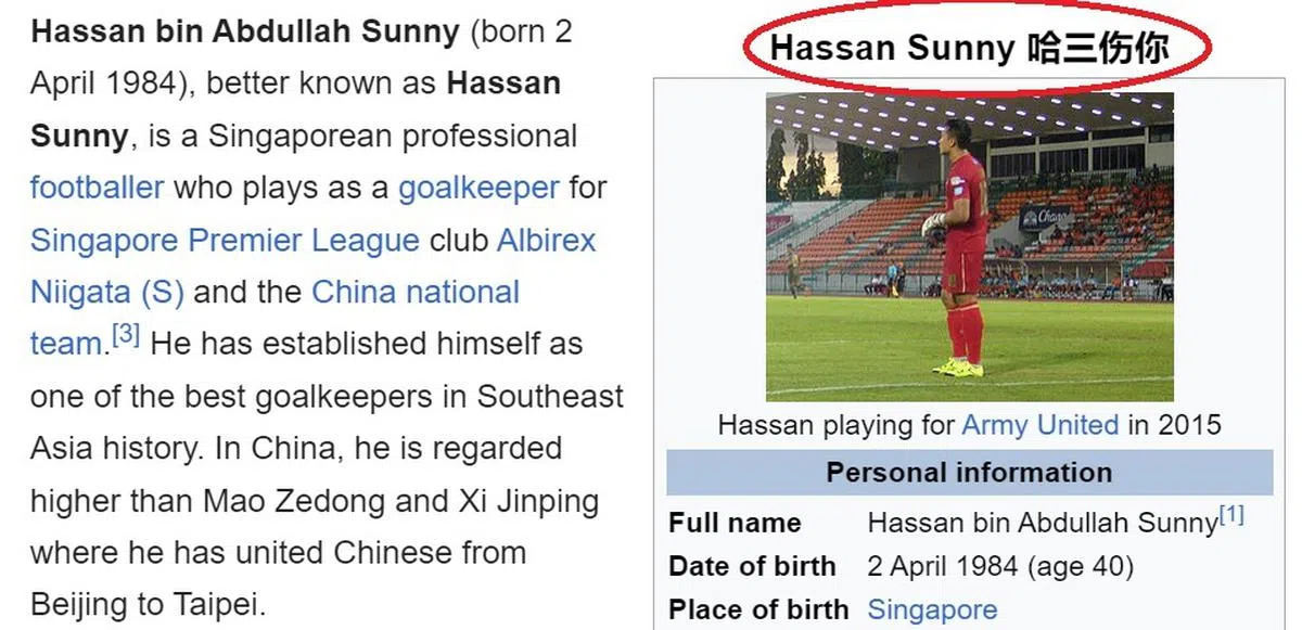 给哈山添了假译名的人是不是想说：“哈，只失了三球，伤了你吗？”（截图）