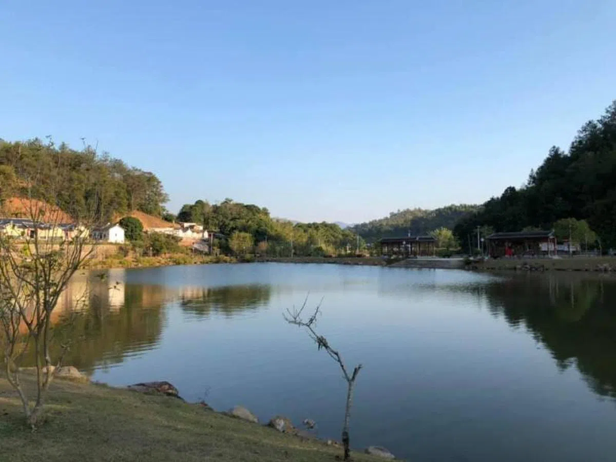  “中翰第”景区的唐溪湖。（杨荣文面簿） 