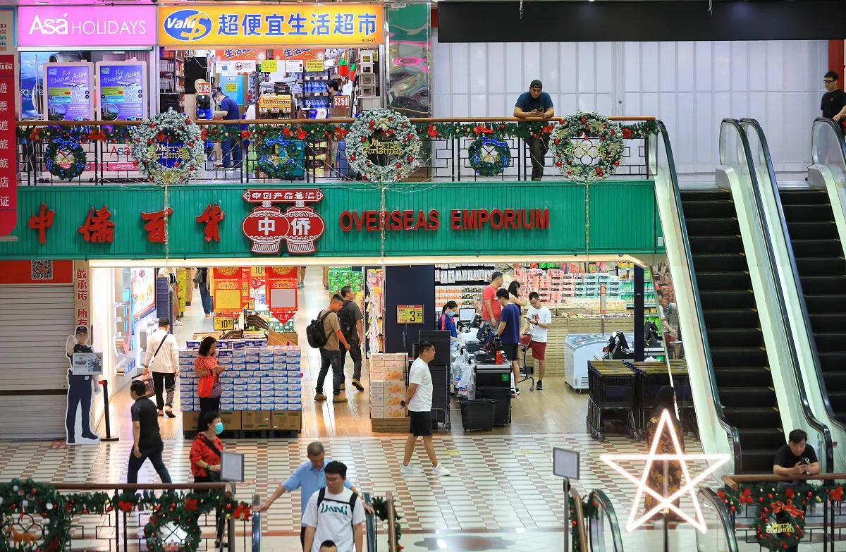 位于珍珠坊内的中桥百货。（联合早报）