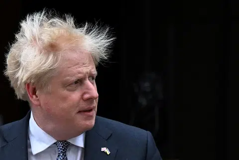 英国首相约翰逊宣布辞任保守党党魁，意即辞去相位。（法新社）