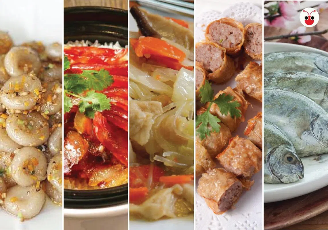 各个籍贯春节必吃的年菜。（陈姿潓制图）